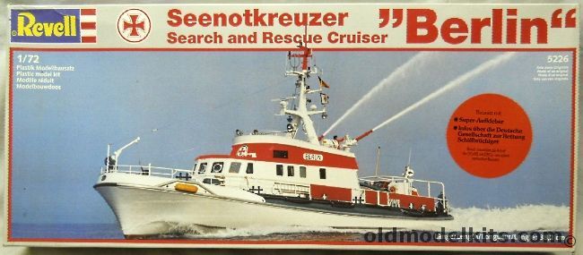 Revell 1/72 Search and Rescue Cruiser Berlin - (Seenotkreuzer Berlin), 5226 plastic model kit